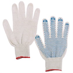 Перчатки хлопчатобумажные, КОМПЛЕКТ 300 ПАР, 7,5 класс, 46-48 г, 166 текс, ПВХ точка, LAIMA СТАНДАРТ, БЕЛЫЕ, 600994 - фото 13644734