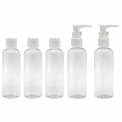 Дорожный набор флаконов в косметичке с наклейками, 5х100 мл, цвет белый, DASWERK (ДАСВЕРК), 609295 - фото 13652344