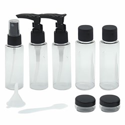 Дорожный набор флаконов в косметичке с наклейками, 7 флаконов (5х50 мл, 2х10 мл), DASWERK (ДАСВЕРК), 609298 - фото 13652347