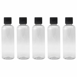 Дорожный набор флаконов в косметичке с наклейками, 5х100 мл, цвет черный, DASWERK (ДАСВЕРК), 609304 - фото 13652353