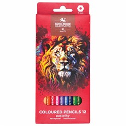 Карандаши цветные KOH-I-NOOR "RED LION" 12 цветов, шестигранные, 2,8 мм, натуральное дерево, 3552/12, 3552012063KS - фото 13658414