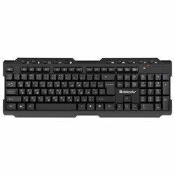 Клавиатура беспроводная DEFENDER Element HB-195 RU, USB, 114 клавиш, черная, 45195 - фото 13661965