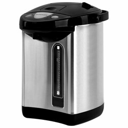 Термопот SONNEN TP-38, 4 л, 900 Вт, 1 температурный режим, 3 режима подачи воды, сталь, черный/серебро, 456710 - фото 13666225