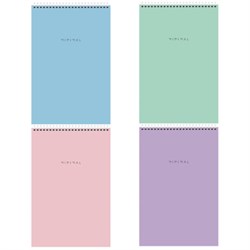 Блокнот БОЛЬШОЙ ФОРМАТ А4 198х297 мм, 80 л., гребень, подложка, клетка, BRAUBERG "Minimal Pastel", 116425 - фото 13680889