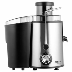 Соковыжималка CENTEK CT-1209, 600 Вт, стакан 0,5 л, емкость для жмыха 1,5 л, металл, сталь/черный - фото 13681282