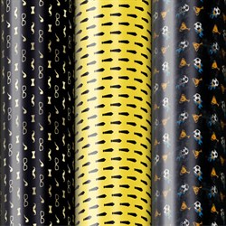 Бумага упаковочная мелованная НАБОР 3 шт., "Man Style", 70х100 см, 3 дизайна, ЗОЛОТАЯ СКАЗКА, 592064 - фото 13681375