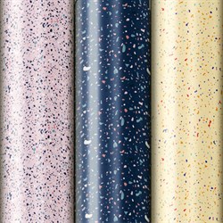 Бумага упаковочная мелованная НАБОР 3 шт., "Terrazzo", 70х100 см, 3 дизайна, ЗОЛОТАЯ СКАЗКА, 592066 - фото 13681377