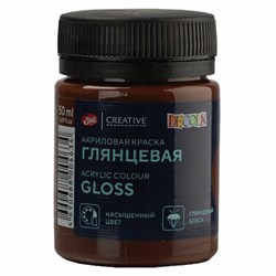 Краска акриловая глянцевая "Декола", банка 50 мл, коричневая, Невская Палитра, 2928419 - фото 13686890