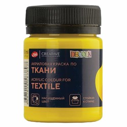 Краска по ткани акриловая "Декола", банка 50 мл, желтая средняя, Невская Палитра, 4128220 - фото 13686909