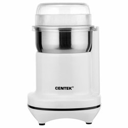 Кофемолка CENTEK CT-1365, мощность 250 Вт, вместимость 70 г, пластик, белая, CT-1365 White - фото 13687024