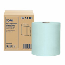 Бумага протирочная 360 м, полотенца с перфорацией, TORK СТАНДАРТ 1-слой, 888 листов 30х40,5 см, 351400 - фото 13687088