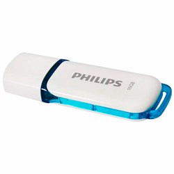 Флеш-диск 16 GB PHILIPS SNOW, разъем USB 2.0, синий, FM16FD70B/97 - фото 13695264