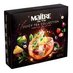 Чай MAITRE "Сочный чай", ассорти 6 вкусов, НАБОР 30 пакетиков по 2 г, бак039 - фото 13701366