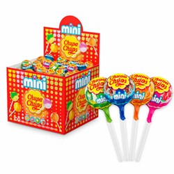 Карамель CHUPA CHUPS (Чупа-Чупс) "Mini", ассорти вкусов, 6 г, КОМПЛЕКТ 100 шт. - фото 13701404