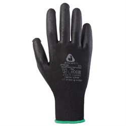 Перчатки нейлоновые JETA SAFETY, полиуретановое покрытие, КОМПЛЕКТ 12 пар, размер 10, XL (очень большой), черные, JP011b, JP011b-XL - фото 13701549