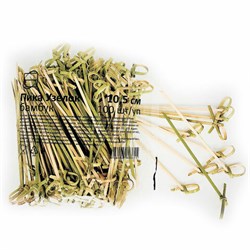 Пики (шпажки) для канапе бамбуковые "Узелок", 10,5 см, 100 шт., КП, 123290 - фото 13701552