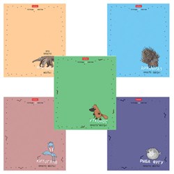 Тетрадь А5, 48 л., HATBER скоба, клетка, матовая ламинация, "Необычные герои" (микс в спайке), 088437, 48Т5лтВ1 - фото 13705812