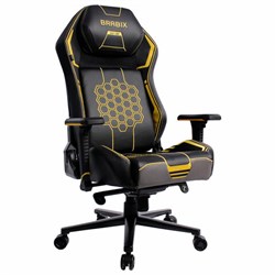 Кресло BRABIX PREMIUM "Tanos GM-180", мультиблок, 4D подлокотники, литой поролон, черное/желтое, 532953 - фото 13705933