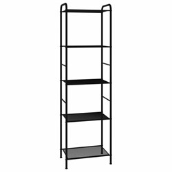 Стеллаж на металлокаркасе "Валенсия-15", 455х300х1555 мм, 5 полок, черный, СТВ15 Ч - фото 13711143