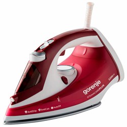 Утюг GORENJE SIH2200RBC, 2200 Вт, керамическое покрытие, самоочистка, антикапля, автоотключение, красный - фото 13713270