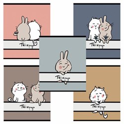 Тетрадь А5 48 л. ПЗБМ, скоба, клетка, матовая ламинация, брайль, "Веселее вместе" (микс в спайке), 23317 - фото 13714911