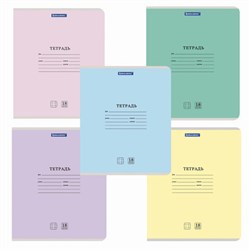 Тетрадь 18 л. BRAUBERG "КЛАССИКА NEW" клетка, обложка картон, АССОРТИ (5 видов), 105695 - фото 13742731