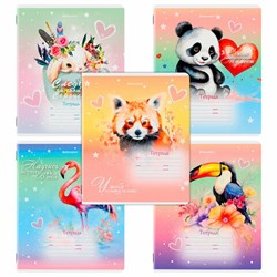 Тетрадь 12 л. BRAUBERG клетка, обложка картон, ЗВЕРУШКИ, 107264 - фото 13742829