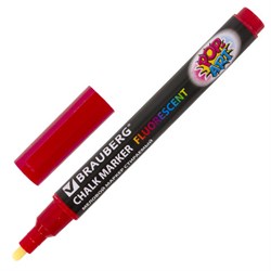 Маркер меловой "POP-ART" КРАСНЫЙ, 3,5 мм, стираемый, для гладких поверхностей, BRAUBERG, 151521 - фото 13743515