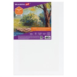 Холст на подрамнике BRAUBERG ART DEBUT, 20х30см, 280 г/м2, грунт, 100% хлопок, мелкое зерно, 191641 - фото 13743738