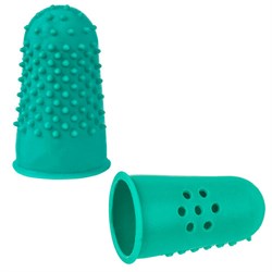 Напальчники резиновые с отверстиями, КОМПЛЕКТ 10 шт., диаметр 17 мм, зеленые, STAFF "EVERYDAY", 227963 - фото 13744180