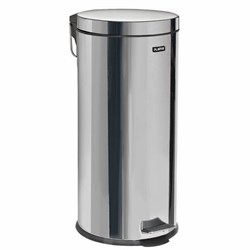 Ведро мусорное с педалью 30 литров "Classic", ЗЕРКАЛЬНОЕ, нержавеющая сталь, со съемным внутренним ведром, LAIMA, 232263 - фото 13744347