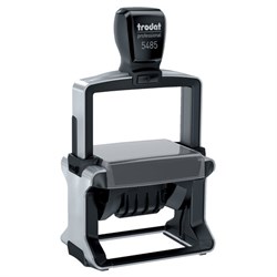 Датер самонаборный металлический, 6 строк+дата, деление точка, оттиск 68х47 мм, сине-красный, TRODAT 5485BANK, кассы, 62163 - фото 13744362