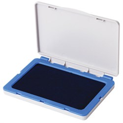 Штемпельная подушка BRAUBERG, 120х90 мм (рабочая поверхность 105х65 мм), синяя краска, 236866 - фото 13744441