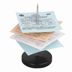 Игла настольная для чеков и билетов, 13 см, металлическая подставка, BRAUBERG, 237000 - фото 13744445