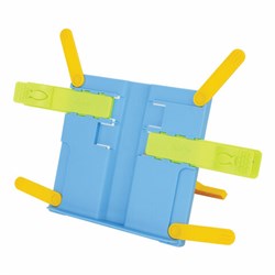 Подставка для книг ЮНЛАНДИЯ, с боковыми зажимами, регулируемый наклон, пластик, голубая, 237899 - фото 13744524