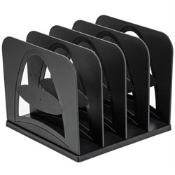 Лоток-сортер для бумаг BRAUBERG GRAND OFFICE, 4 отделения, 210х210х170 мм, сборный, черный, 238113 - фото 13744546