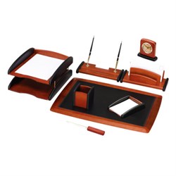 Набор настольный GALANT "Cayman" из дерева, 8 предметов, цвет "палисандр/чёрный", 238160 - фото 13744551