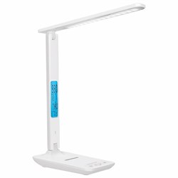 Настольная лампа / светильник с дисплеем и беспроводной зарядкой "7 в 1", LED, 10 Вт, белый, DASWERK (ДАСВЕРК), 238325 - фото 13744579