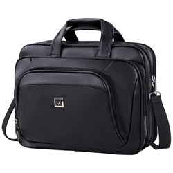 Сумка портфель BRAUBERG CARBON с отделением для ноутбука 15-16", 2 отделения, экокожа, черная, 32х41х12 см, 240399 - фото 13744622