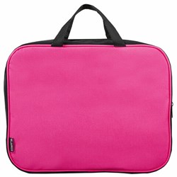 Папка на молнии с ручками STAFF EVERYDAY А4, 1 отделение, полиэстер, 80 мм, розовая, 270743 - фото 13744705