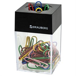 Скрепочница магнитная с 50 цветными скрепками 28 мм, РОССИЯ, BRAUBERG, 271178, ДМ-28П-50 - фото 13744736