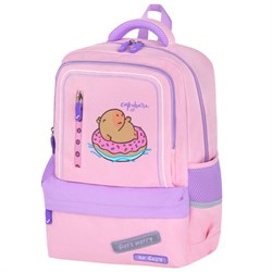 Рюкзак BRAUBERG STAR, 1 отделение, 5 карманов, "Capybara", розовый, 40x29x13 см, 272062 - фото 13744852