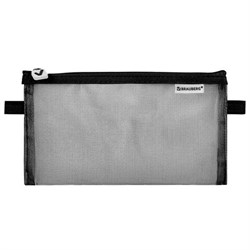 Пенал-конверт BRAUBERG, сетка, 22x10 см, черный, 272237 - фото 13744880