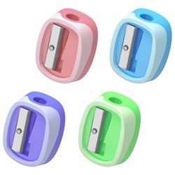 Точилка ЮНЛАНДИЯ "COLOR PASTEL", двуцветная, пастельные цвета ассорти, 272505 - фото 13744937