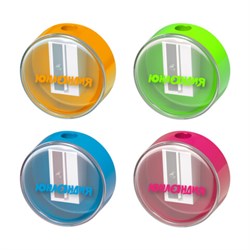 Точилка с контейнером ЮНЛАНДИЯ "ШАРИК НЕОН", неоновые цвета ассорти, 272511 - фото 13744943