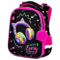 Ранец BRAUBERG PREMIUM, 2 отделения, с брелоком, "Headphones", велюровая нашивка, 38х29х16 см, 273100 - фото 13745050