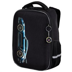 Ранец BRAUBERG LIGHT, 1 отделение, с брелком, Vertical car, 36х26х13 см, 273110 - фото 13745060