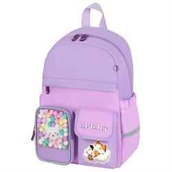 Рюкзак BRAUBERG PASTEL с термонашивками в комплекте, "Not today", сиреневый, 40х29х14 см, 273127 - фото 13745077