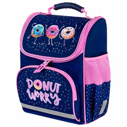 Ранец ПИФАГОР BASIC, 1 отделение, 3 кармана, эргономичная спинка, "Comic donuts", 35х28х18 см, 273137 - фото 13745087