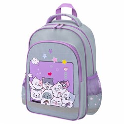 Рюкзак ПИФАГОР SCHOOL, 1 отделение, 3 кармана, "Cats selfie", 38x28х14 см, 273165 - фото 13745115